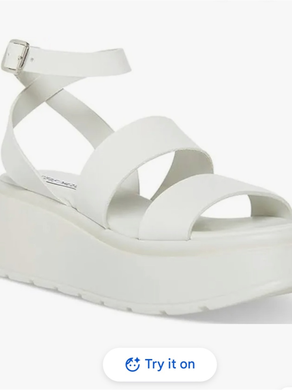 Steve Madden White Platform Strappy Sandal